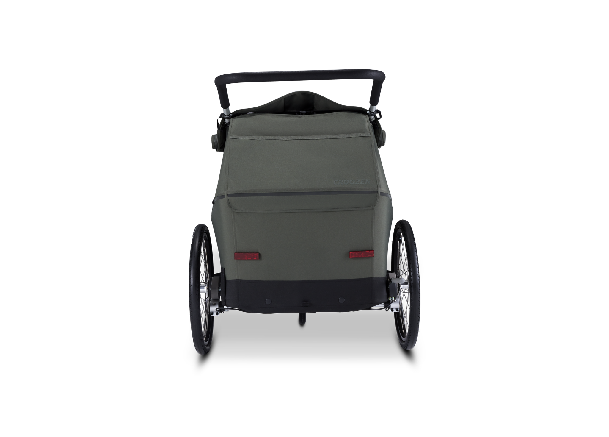 Croozer Ellma – Zweisitzer Fahrradanhänger & Kinderwagen, Moss Green – Ansicht 4