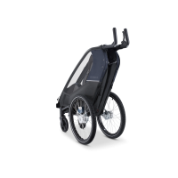 Croozer Lykke – Faltbarer Zweisitzer (Fahrradanhänger & Kinderwagen), Blueberry Blue – Ansicht 2