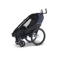 Croozer Lykke – Faltbarer Zweisitzer (Fahrradanhänger & Kinderwagen), Blueberry Blue – Ansicht 3