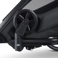 Croozer Lykke – Faltbarer Zweisitzer (Fahrradanhänger & Kinderwagen), Blueberry Blue – Ansicht 5
