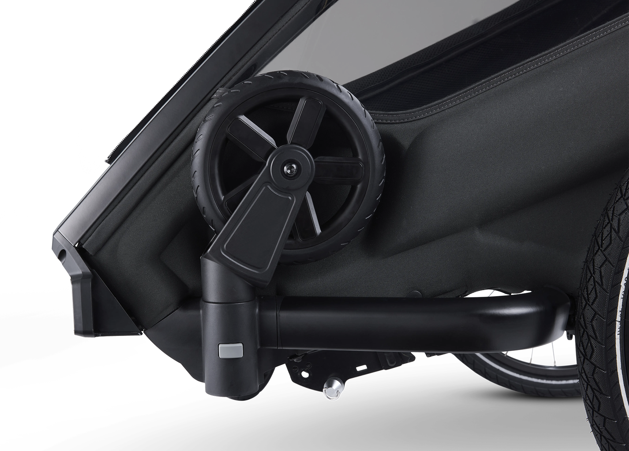 Croozer Lykke – Faltbarer Zweisitzer (Fahrradanhänger & Kinderwagen), Blueberry Blue – Ansicht 5