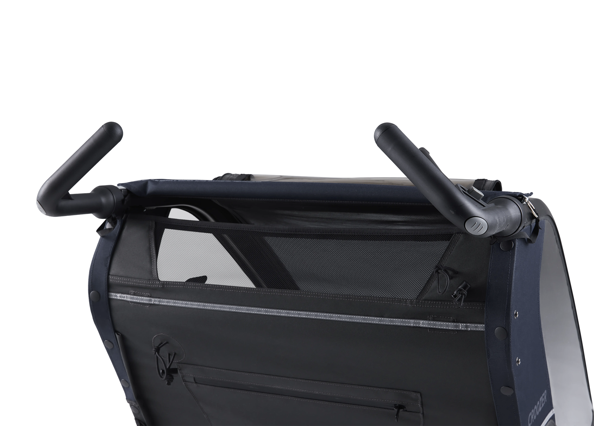 Croozer Lykke – Faltbarer Zweisitzer (Fahrradanhänger & Kinderwagen), Blueberry Blue – Ansicht 7