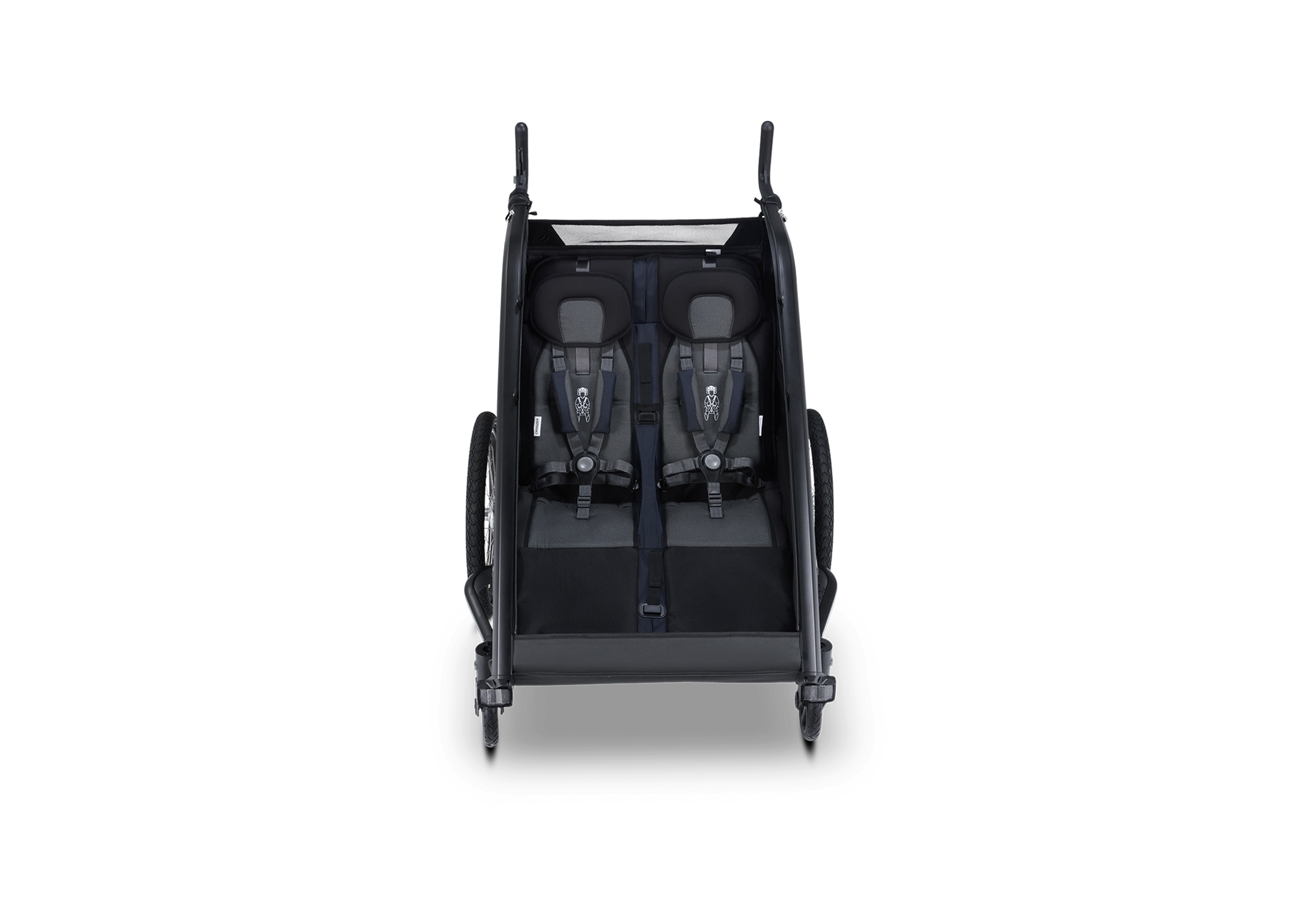 Croozer Lykke – Faltbarer Zweisitzer (Fahrradanhänger & Kinderwagen), Blueberry Blue – Ansicht 8