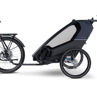 Croozer Lykke – Faltbarer Zweisitzer (Fahrradanhänger & Kinderwagen), Blueberry Blue – Ansicht 10