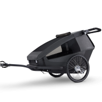 Croozer Yuuna – Modularer Fahrradanhänger (Kid/Dog/Cargo), Moonlight Black – Ansicht 2