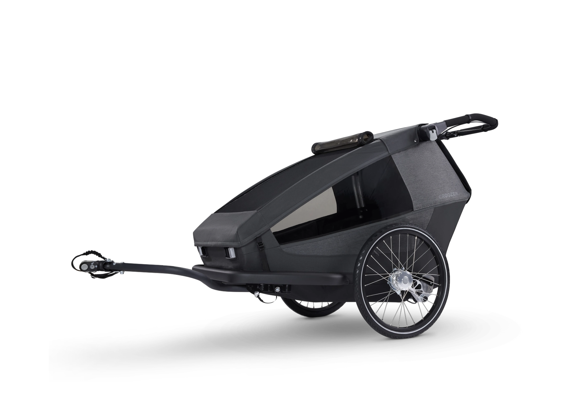 Croozer Yuuna – Modularer Fahrradanhänger (Kid/Dog/Cargo), Moonlight Black – Ansicht 2