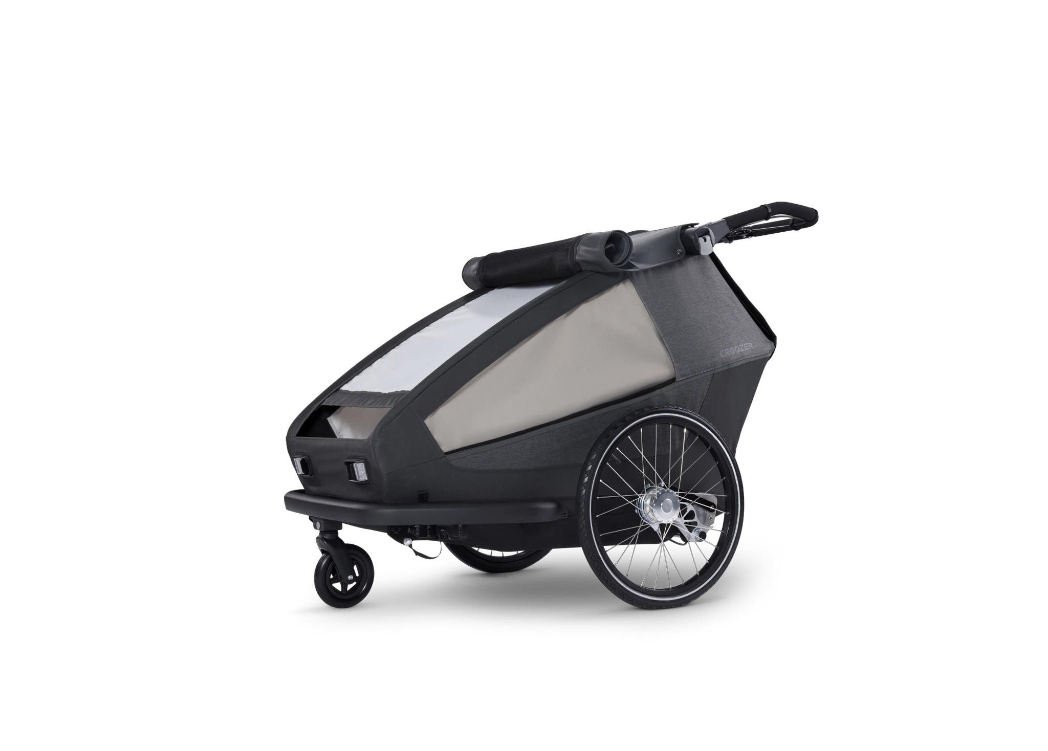 Croozer Yuuna – Modularer Fahrradanhänger (Kid/Dog/Cargo), Moonlight Black – Ansicht 3