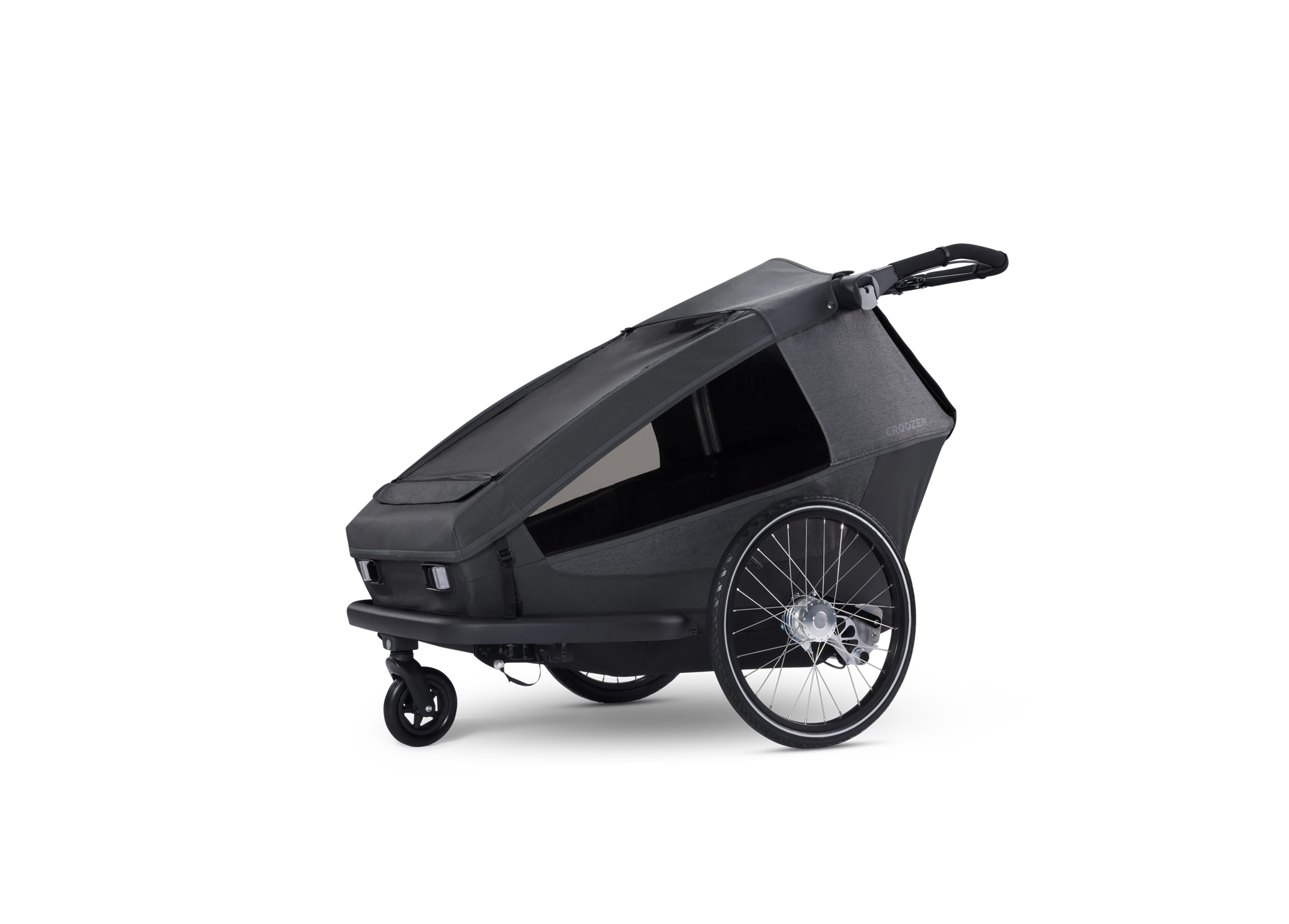 Croozer Yuuna – Modularer Fahrradanhänger (Kid/Dog/Cargo), Moonlight Black